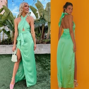 Show Me Your MuMu Green Maxi Dress